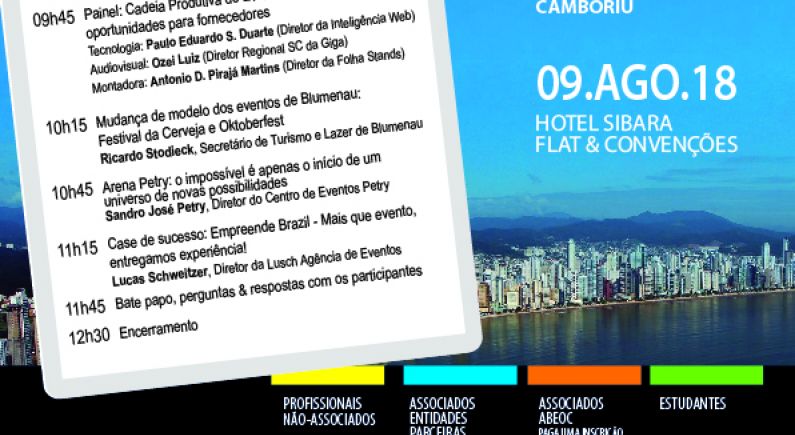 Hotel Sibara sedia debate sobre o cenário de eventos em Santa Catarina, realizado pela ABEOC